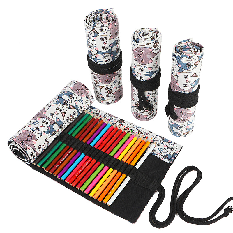 Pen Pouch Roll - Astuccio per matite scolastiche da 72