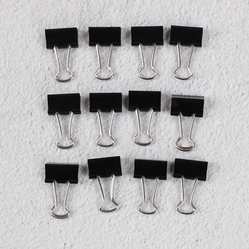 Binder Clip Assorted - 10-20 Pezzi Graffette in Metallo 19/25mm,