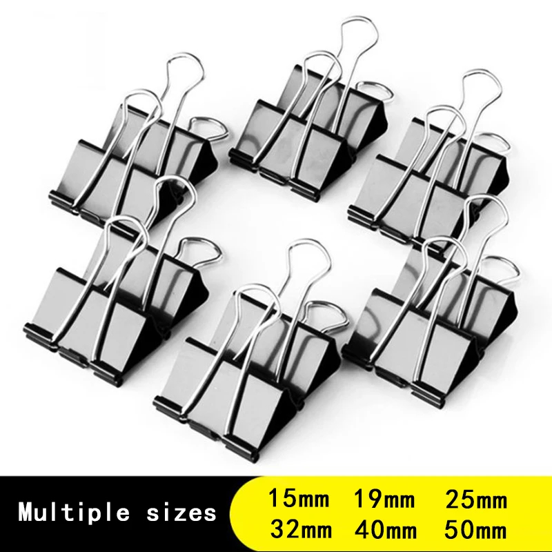 Binder Clip Assorted - 10/20 Pezzi Fermagli Metallici per Carta