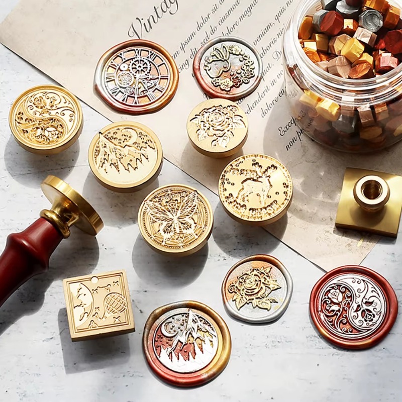 Wax Seal Stamp Kit - 9 sigilli in ceralacca + 1