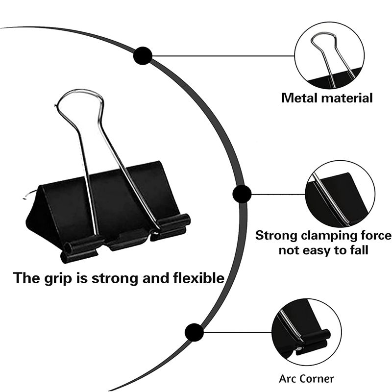 Binder Clip Assorted - 【2026 TOP Global】Fermagli per Carta, Confezione