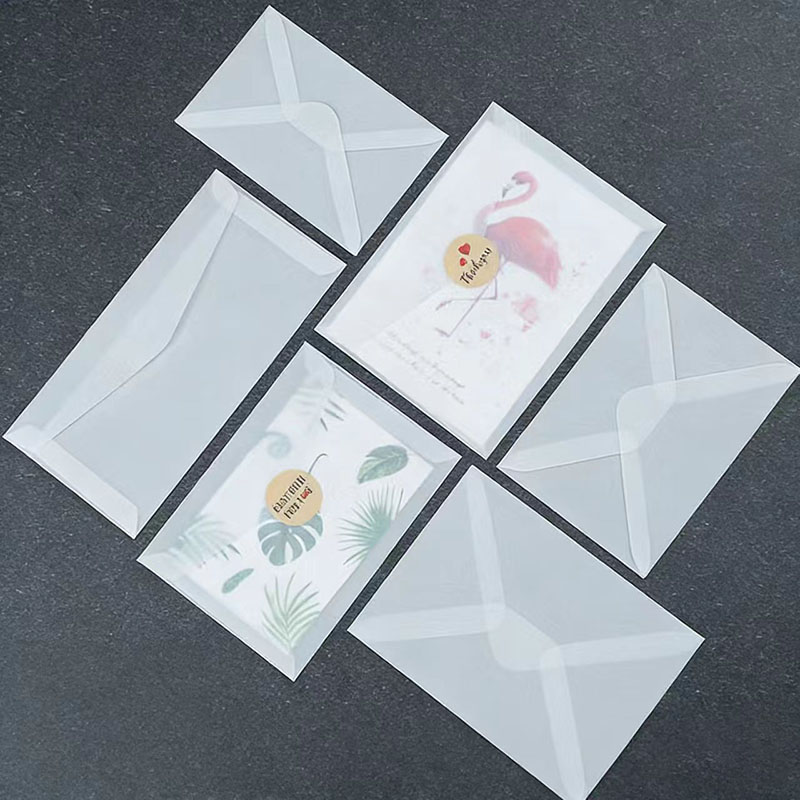 Letter Envelope Kraft - Busta traslucida vuota da 50 pezzi,