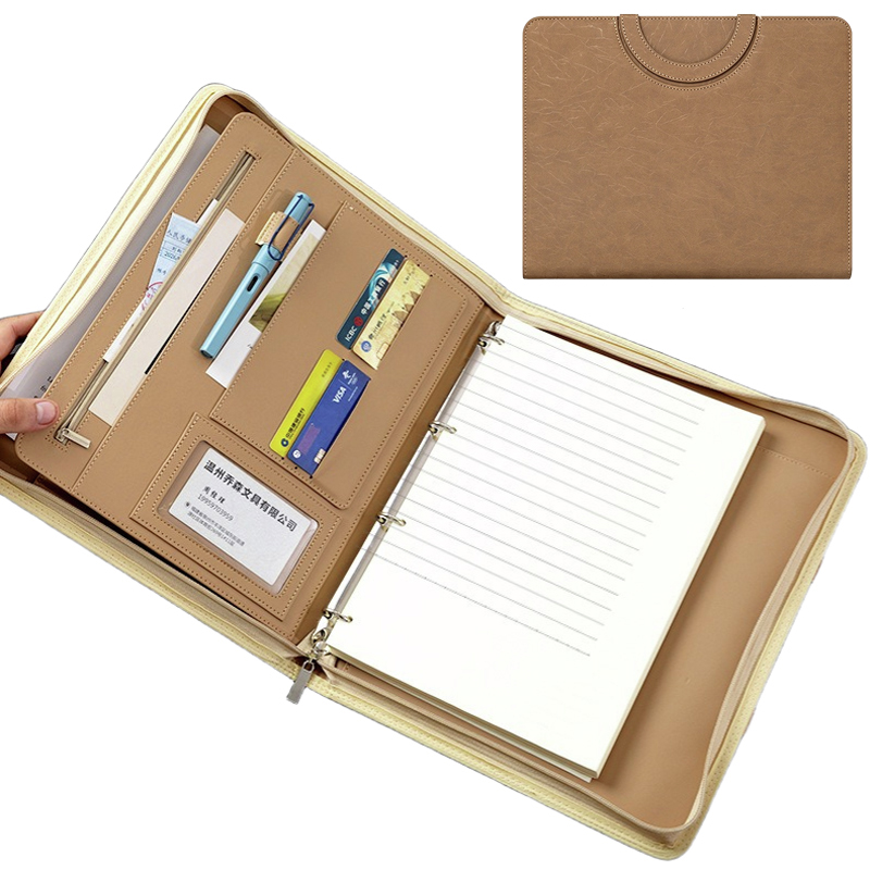 Binder Clip Assorted - Cartella Portadocumenti Multifunzionale A4 in Pelle