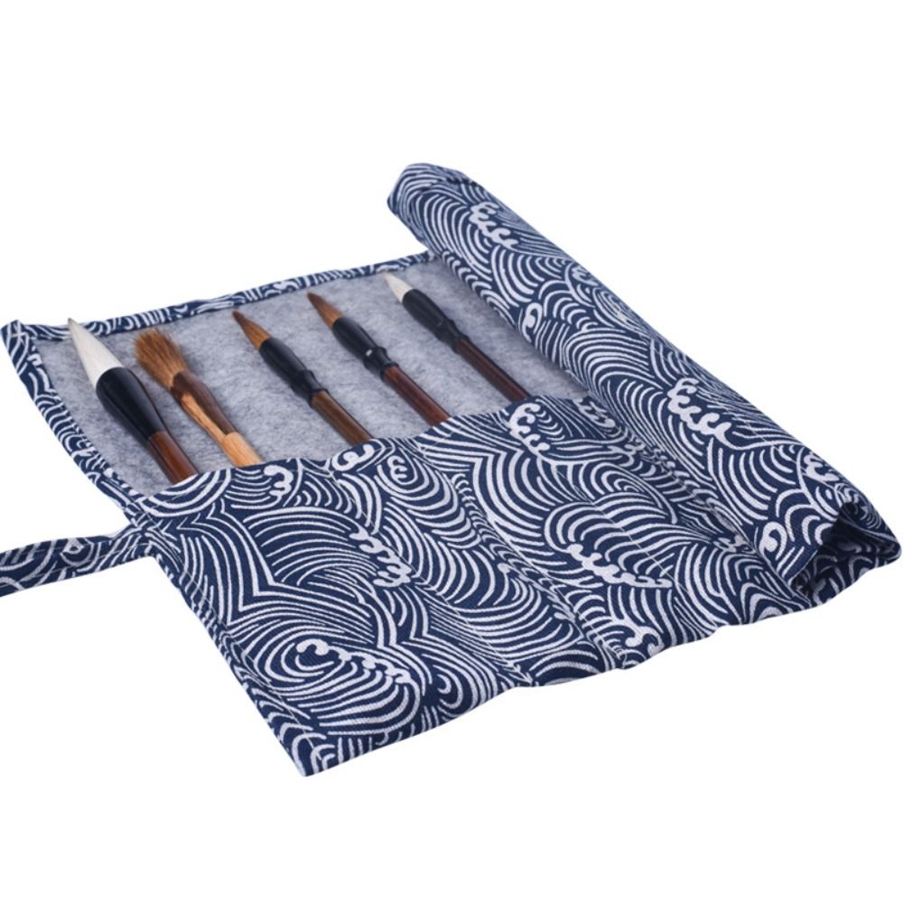 Pen Pouch Roll - Portapenne Arrotolabile in Stile Cinese, Astuccio