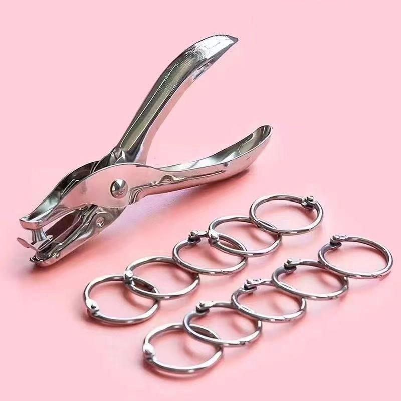 Paper Punch 3 Hole - Perforatore Manuale in Metallo per Carta,