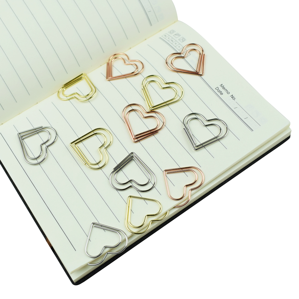Set da 12 fermagli a cuore col - Binder Clip Assorted recensione e prezzo