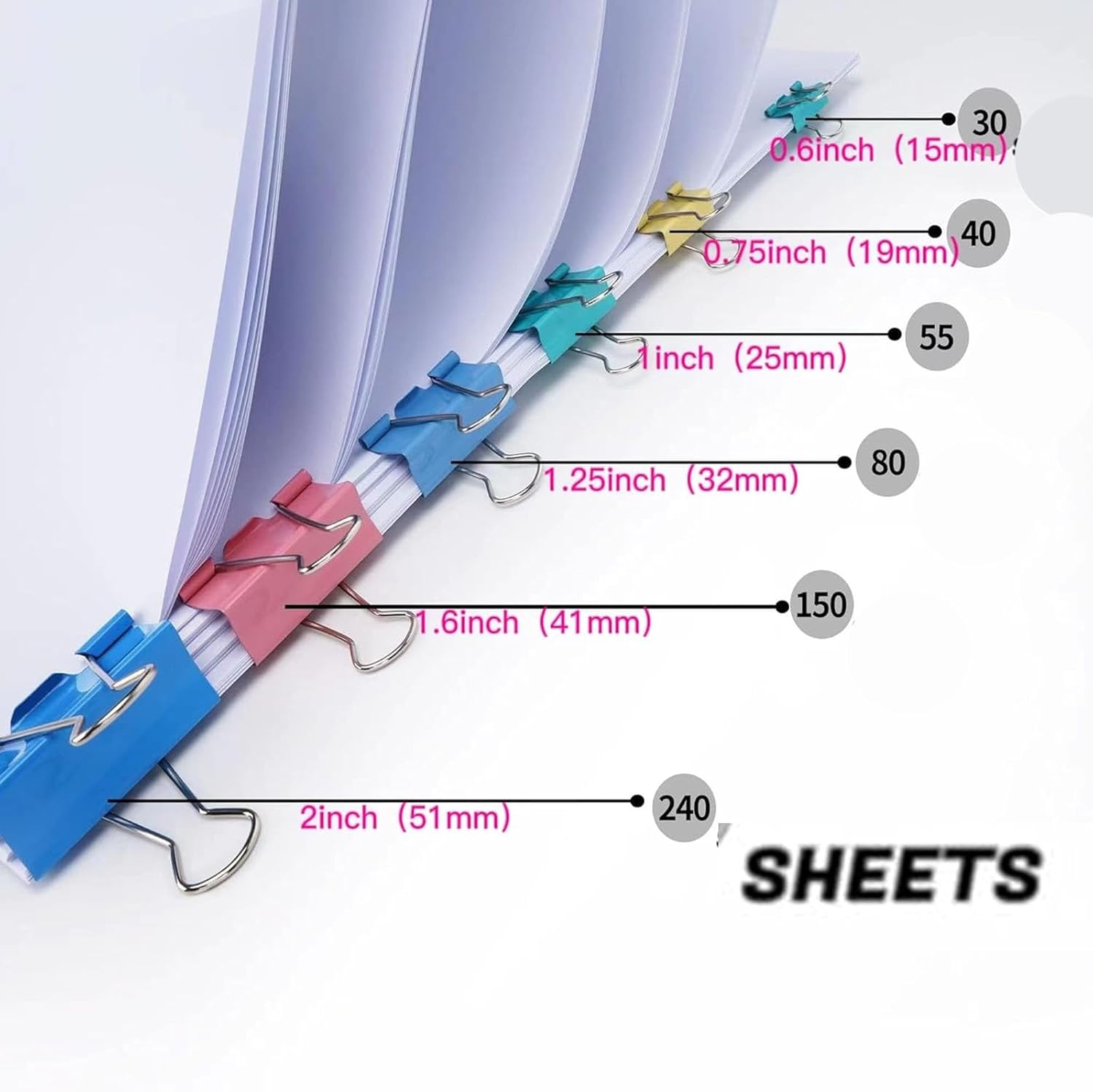 Clip pieghevoli, 40 fermagli p - Binder Clip Assorted recensione e prezzo