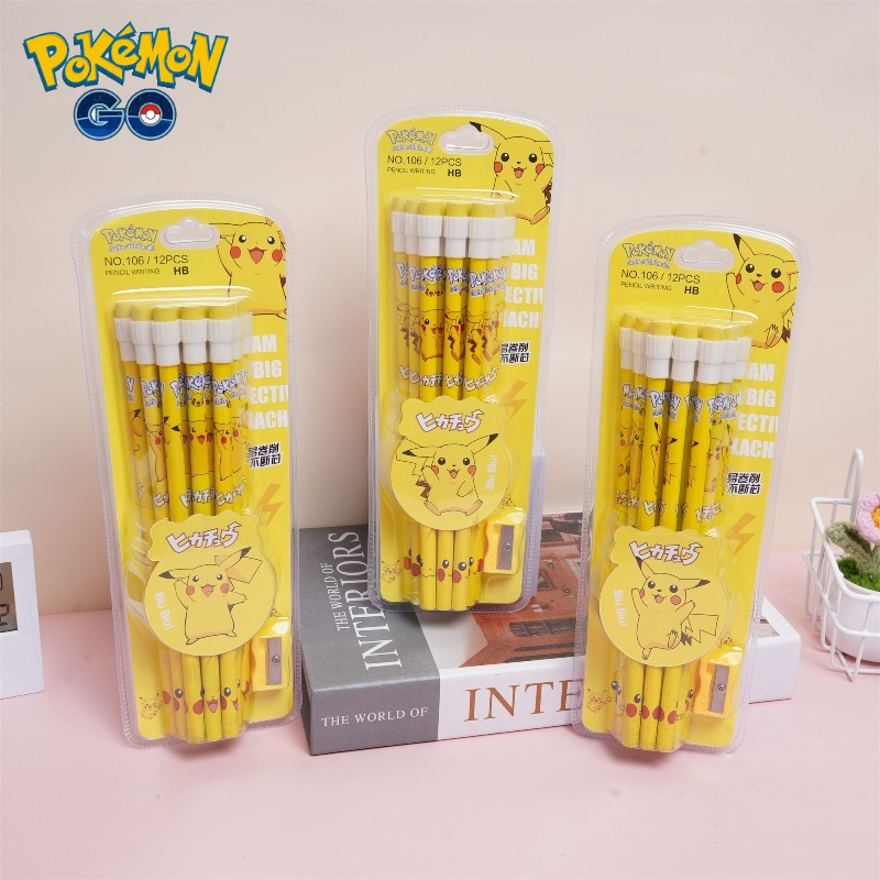 12 matite Pokemon con gomma e  - Office Supply Office Stationery Items recensione e prezzo