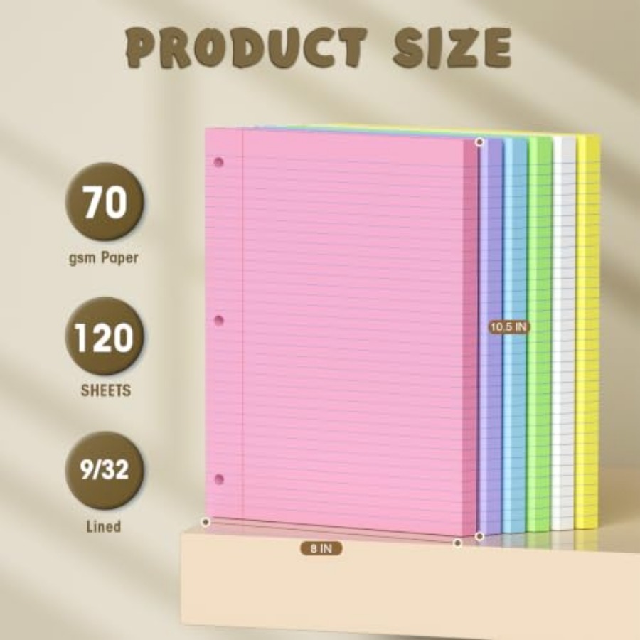 120 Fogli Colorati 8x10.5 Poll - Paper Punch 3 Hole recensione e prezzo
